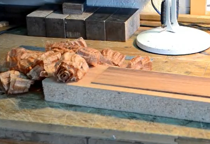 Using a cabinet scraper